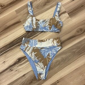 Aerie Wide Strap Scoop Bikini Top & High Waisted Cheeky Bikini Bottom